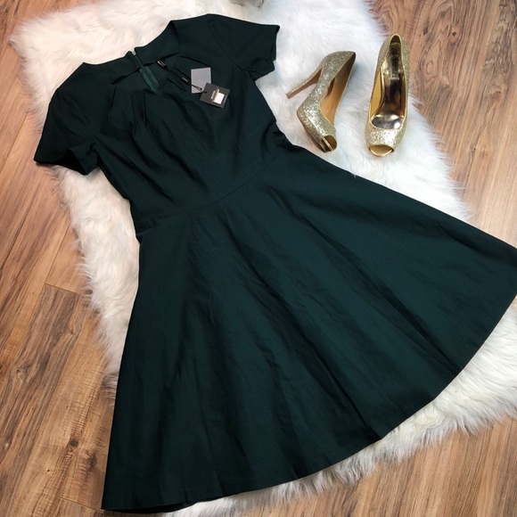 hunter green christmas dress